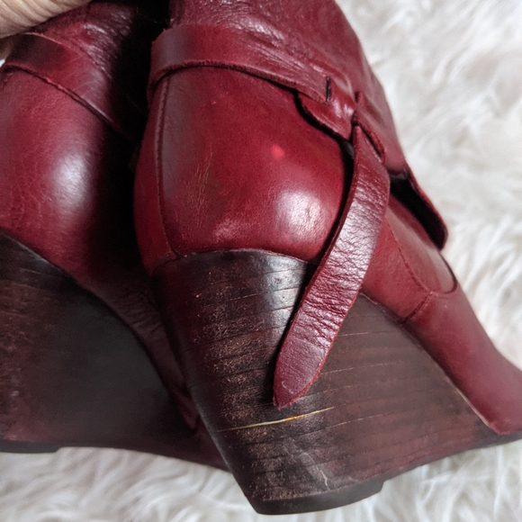 Miz Mooz Estelle Leather Wedge Ankle Booties 7.5 - Picture 8 of 14